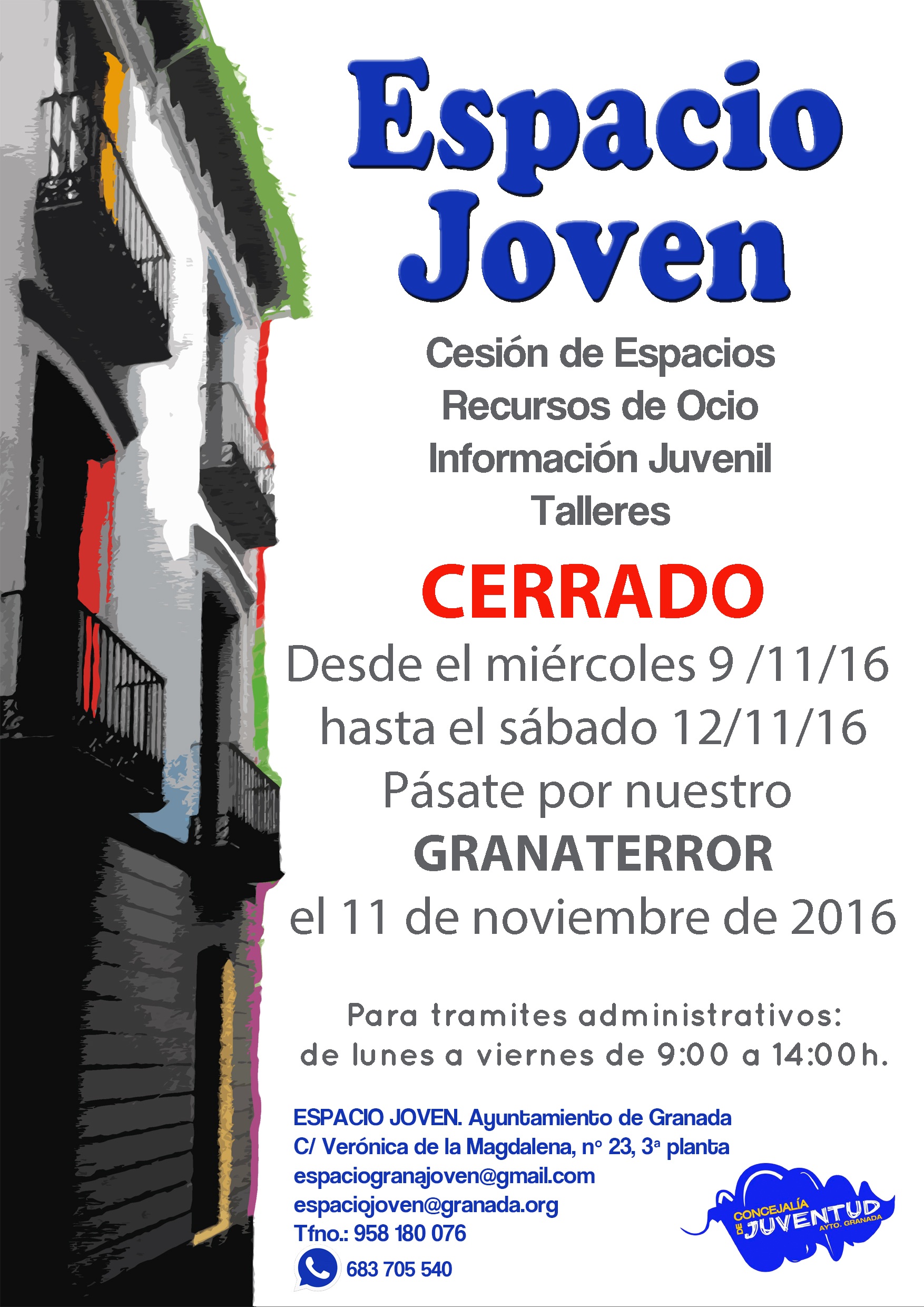 Horario especial ESPACIO JOVEN